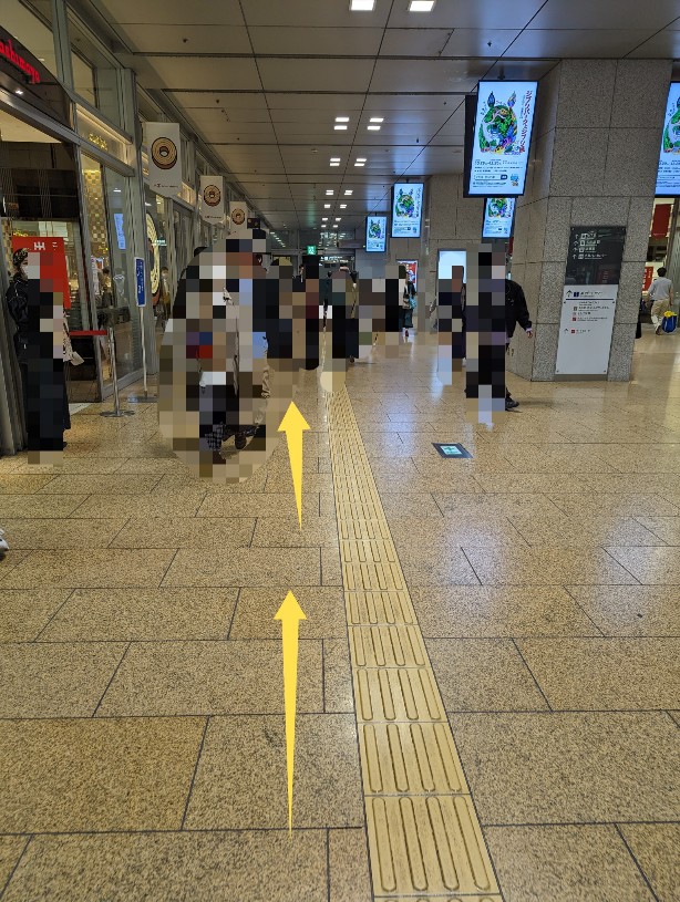 JR名古屋駅　桜通り口から地下鉄東山線へ向かうルート